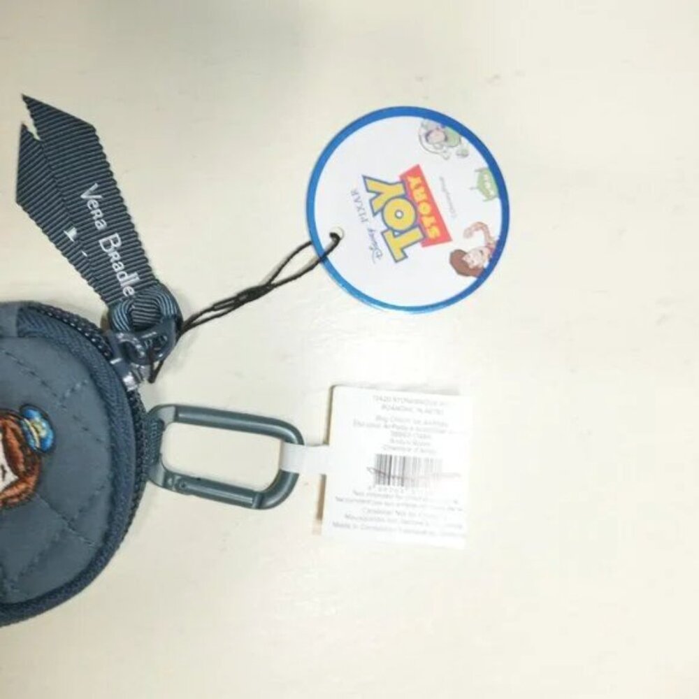 Disney Pixar X Vera Bradley Toy Story Andy's Room Bag Charm Clip Travel NWT - Picture 6 of 8
